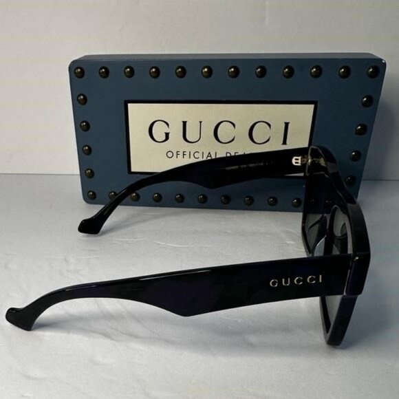 Gucci Men's GG0962Sm Acetate Rectangle Sunglasses - Picture 13 of 15
